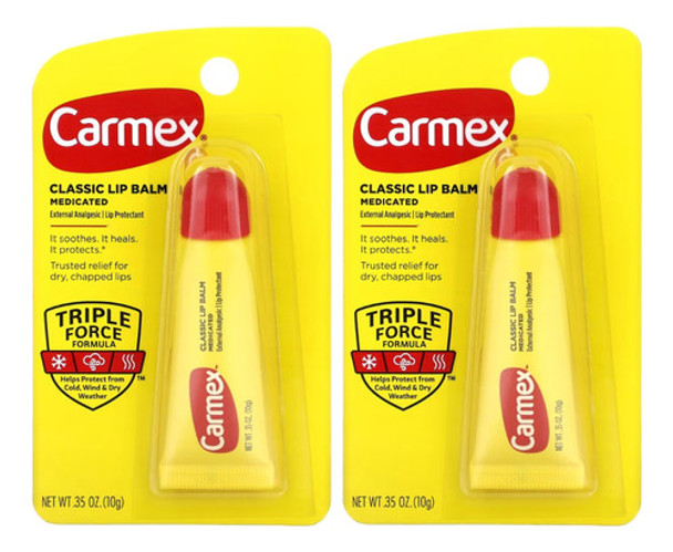 Kit 2 Carmex Classic Lip Balm 10g Protetor Labial Importado 0