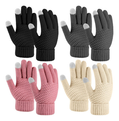 Uratot 4 Pares De Guantes De Invierno Con Pantalla Táctil, Y 0