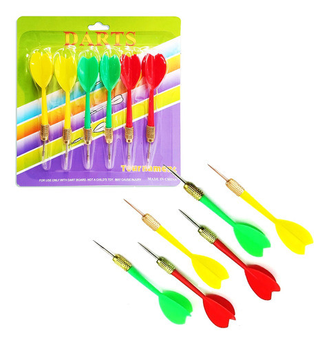 Set 6 Dardos Punta De Metal En Blister 11 Cm Super Cla Fd6 0