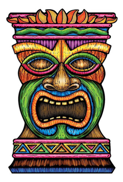 Beistle Grande Tiki Luau Cutout-1 Pc, Multicolor 0