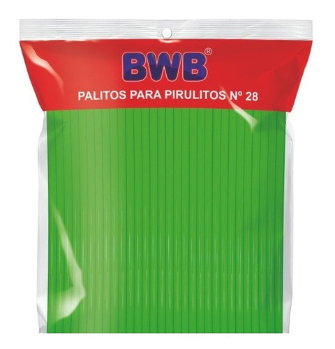 200 Palito Para Pirulito  28 Grande Verde Solido Bwb 0