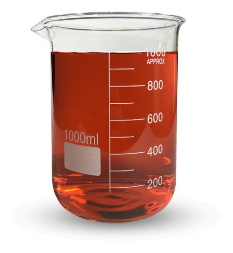 Becker De Vidro Forma Baixa Graduado 1000ml Bequer 0