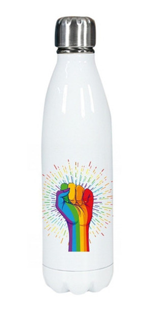 Botella Blanca Acero Inoxidable - Lgbt 0