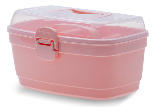 Maleta Box Multiuso Paramount Grande Com Divisórias Rosa 0