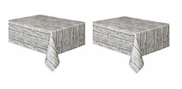 Juego De 2 Industrias Únicas Madera De Estilo Rústico Mantel 0