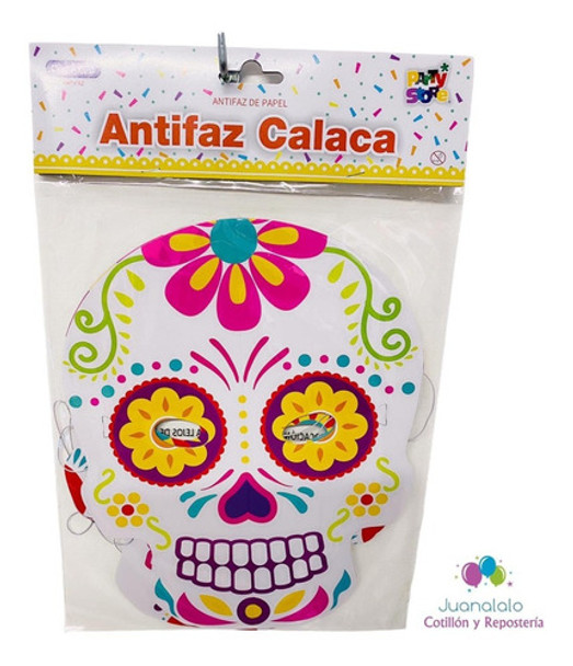 Antifaz Calaca Calavera Mexicana Halloween X 6 U. Cotillon 0