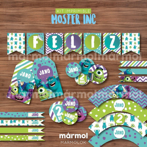 Kit Imprimible Monster Inc Cumple Candy Bar 0