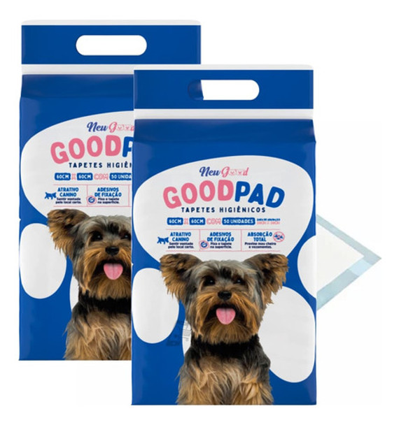 Kit Tapete Higiênico Good Pad 60x60 100un Original 0