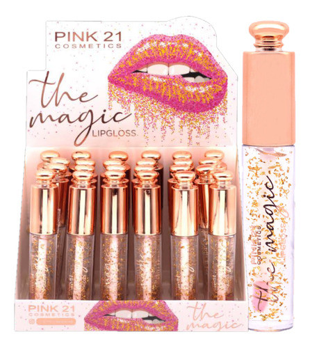 24 Lip Gloss The Magic Cs3749 Pink21 Atacado 0