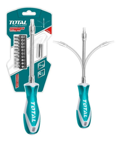 Destornillador Flexible Con 12 Puntas Total Profesionales 0