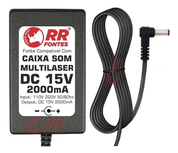 Fonte Dc 15v Para Caixa Amplificada Multilaser Sp-395 0