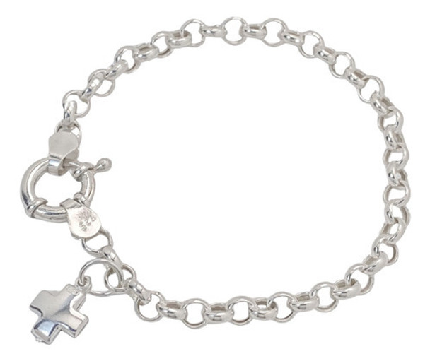 Pulsera Rolo Con Dije Cruz Del Equilibrio Plata 925 0 Pulsera Rolo Con Dije Cruz Del Equilibrio Plata 925 0