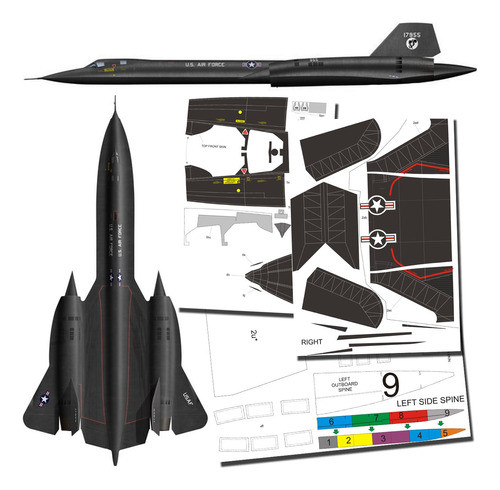 Papercraft Sr 71 Usaf 0