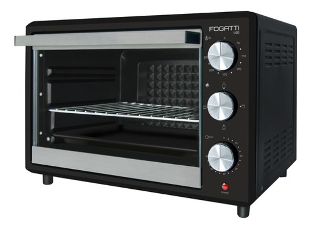 Forno Elétrico De Bancada 40 Litros Preto I40 Fogatti 220v 0 Forno Elétrico De Bancada 40 Litros Preto I40 Fogatti 220v 0