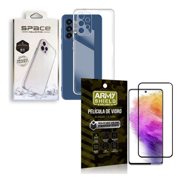 Capa Space Collection Galaxy A73 + Película 3d Armyshield 0