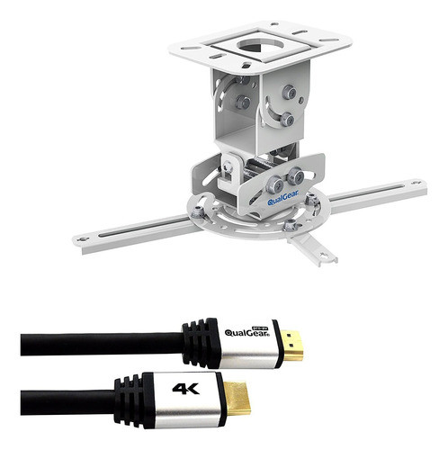 Qualgear Prb-717-wht-50ft Soporte Montaje Techo Proyector 0