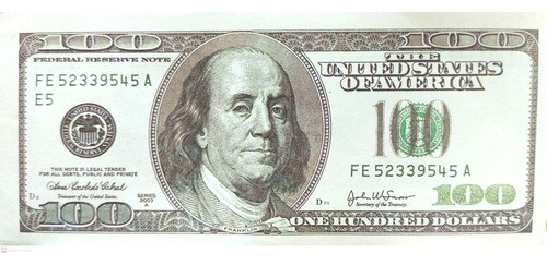 Dolares Billetes Tamaño Real Utileria Cotillon Chirimbolos 0
