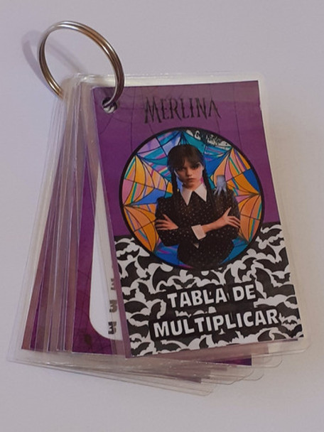 Llavero Tablas De Multiplicar - Merlina 0