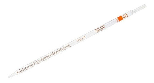 Kit 10 Pipeta Graduada De 5ml + 10 Pipeta Graduada De 10ml 0