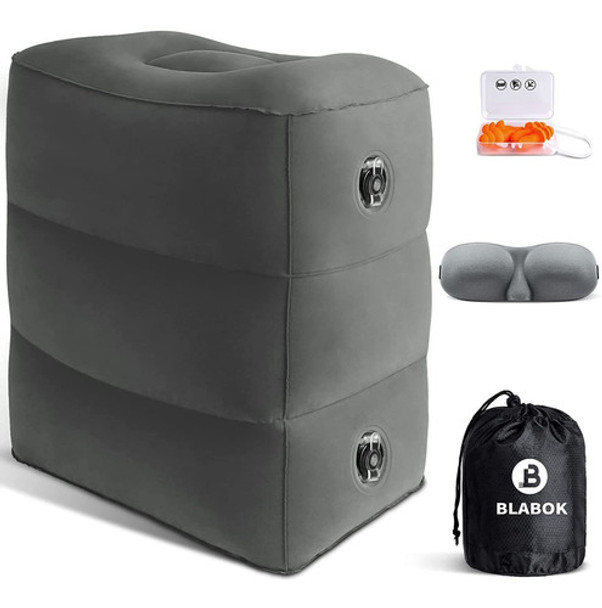 Reposapies Y Cama Para Niños Inflable Para Viajes En Avion 0