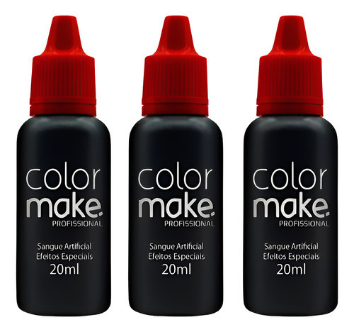 Kit 3 Sangue Falso Artificial Colormake 0