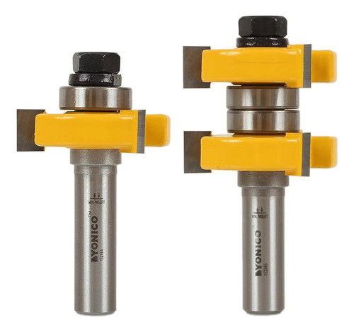 Conjunto De 2 Bits De Router 3,8 Cm Con Mango 1,3 Cm 0