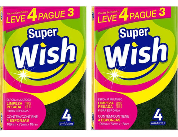 Kit 16 Esponja Multiuso Super Wish 0