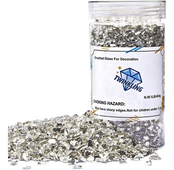 Vidrio Partido De Calidad P/ Artesanias 450gr - Silver 0