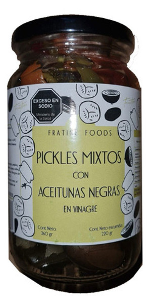 Pickles Mixtos Con Aceitunas Negras Fratine Food X 360grms 0 Pickles Mixtos Con Aceitunas Negras Fratine Food X 360grms 0