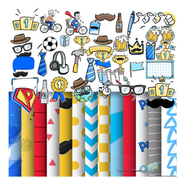 Kit Cliparts Y Fondos Hombre Dia Del Padre Imprimibles #14 0