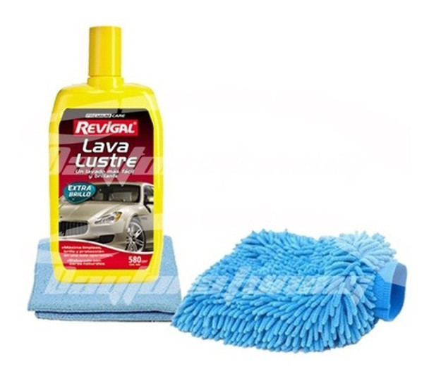 Kit De Lavado  Auto 2 En 1  Shampoo Con Cera Paño De Secado 0
