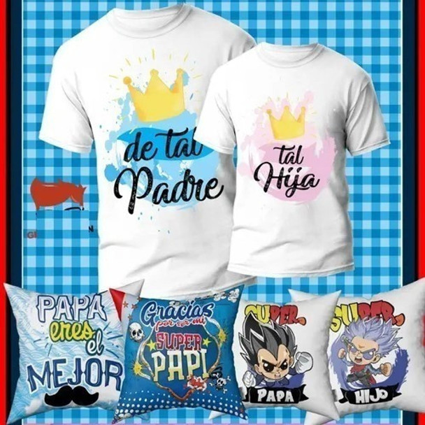Plantillas Dia Del Padre Sublimación Remeras Cojines 0
