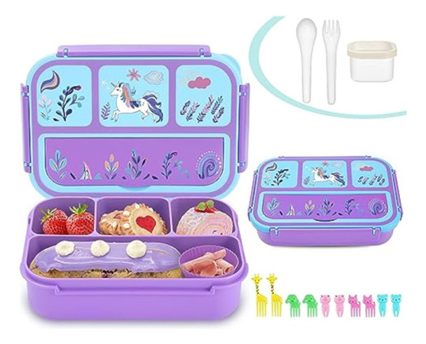 Lonchera Bento Para Niños, 4 Compartimentos, 0