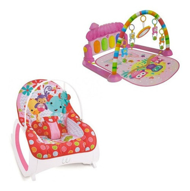 Cadeirinha De Descanso Bebê E Tapete Atividades Musical Cst8 0