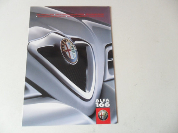 Folleto Catalogo Alfa Romeo 166 Colores Pintura No Manual 0
