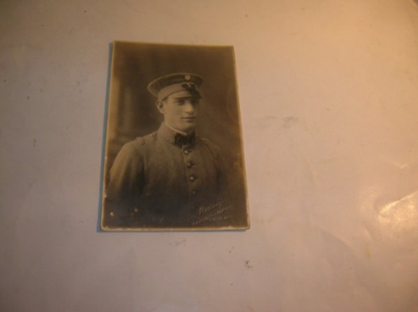 Antigua Fotografia Foto Mazzaferr Uniforme Militar Soldado 0