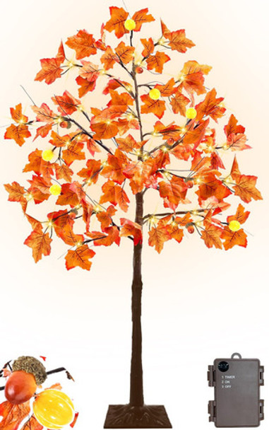 Turnmeon 4 Pies Prelit Maple Tree Decoraciones De Accin De G 0