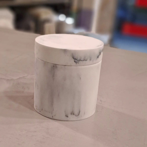 Algodonera Cerámica Símil Mármol Blanco 0