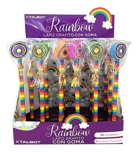 Lapiz C Goma Talbot Rainbow Grafito Infantil Latina 4122 0