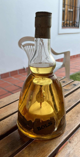 Antigua Botella Bols Bailarina, Caja Musical, Llena Funcióna 0