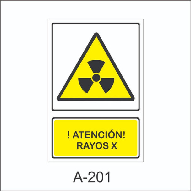 Cartel Señaletica Peligro Rayos X Salud Comercios 0