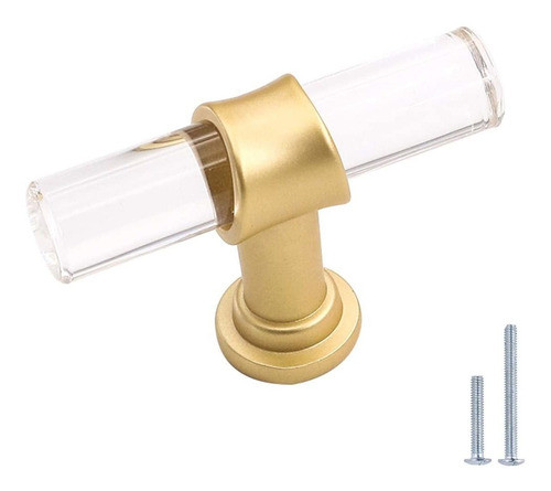 10 Perillas Para Cajones De Aparador Color Dorado Y Acrilico 0