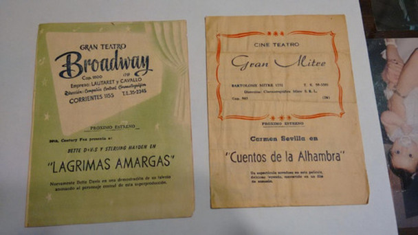 Lote Antiguos Programas De Cine/teatro - Argentina Y Uruguay 0