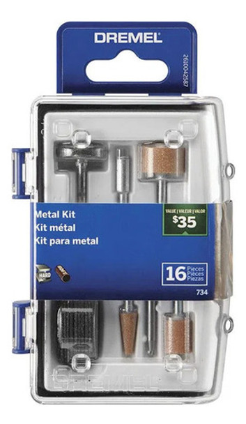 Kit Para Metal 16 Accesorios Para Minitorno Dremel 734 0