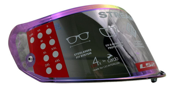 Repuesto Visor Para Cascos Ls2 Ff808 Color Rainbow 0