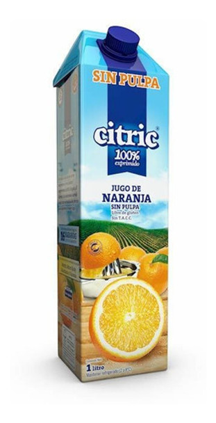 Pack X 3 Unid Jugo  Naranja S Pulpa 1 Lt Citric Jugos P/beb 0