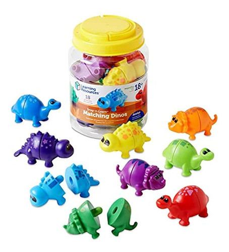 Recursos De Aprendizaje Snap-n-learn Emparejar Dinosaurios, 0