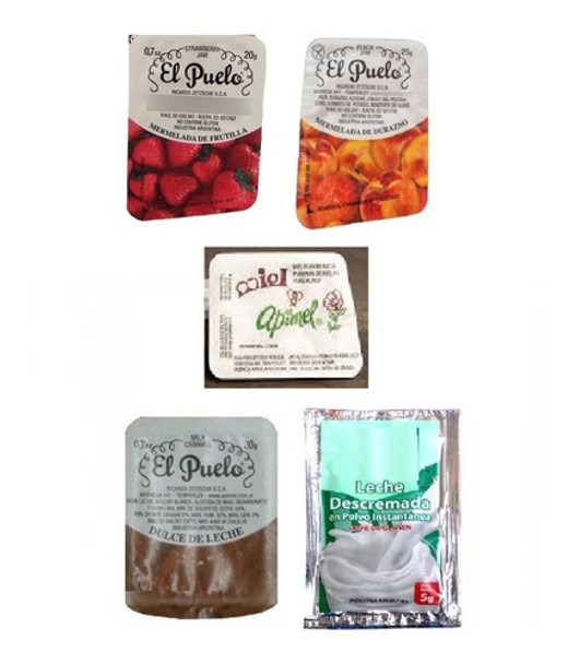 Dulce De Leche + Mermeladas Surtidas + Miel  X20 C/u 0