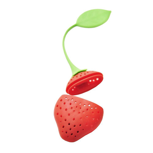 Porta Chá Silicone Morango Prana Prana 0