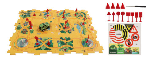 Track Car Play Set Dinosaur Puzzle Diy Assembling Develop 0